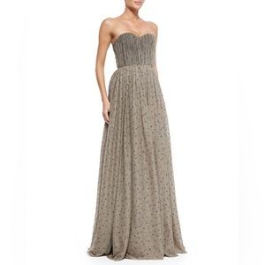 Alice + Olivia Surin Strapless Sequined Ball Gown